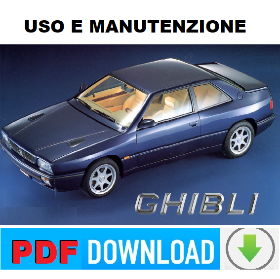 Maserati Ghibli (1992-1997) Manuale uso manutenzione Libretto istruzioni ITA