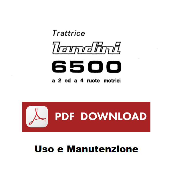 Trattore LANDINI 6500 2RM 4RM Manuale uso manutenzione libretto istruzioni ITA