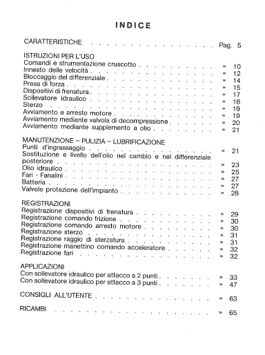 GOLDONI serie 500T Manuale Uso Manutenzione libretto istruzioni 520 521 526 530