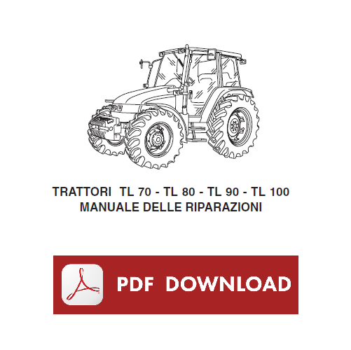 New Holland TL70 TL80 TL90 TL100 Manuale officina Assistenza e riparazione TL