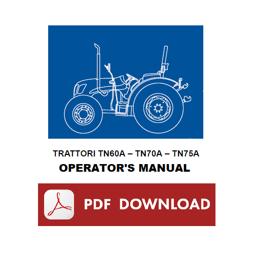 New Holland TN-A Manuale uso manutenzione TN60A TN70A TN75A Libretto istruzioni