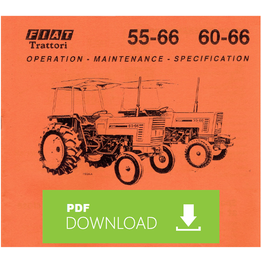 FIAT FIATAGRI 55-66 60-66 Owner's manual instructions user book ENGLISH
