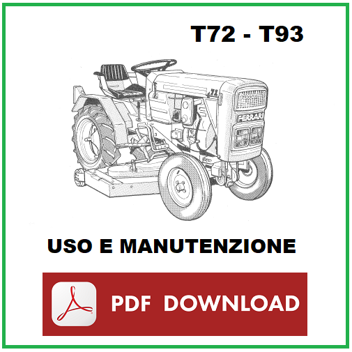 FERRARI T72 T93 Manuale uso e manutenzione libretto libro istruzioni trattore IT