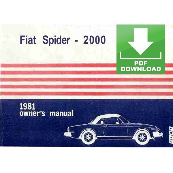 FIAT 124 Spider America 2000 Owner's manual Use Maintenance Libretto istruzioni