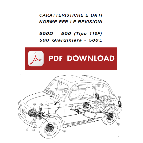 FIAT 500D 500 110F Manuale officina Libretto istruzioni riparazione manutenzione