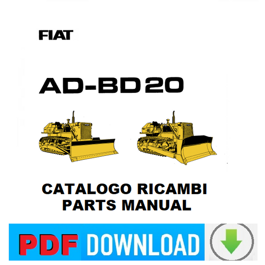 Fiatallis FIAT AD-BD20 Catalogo ricambi Manuale parti esplosi SPARE PARTS BOOK