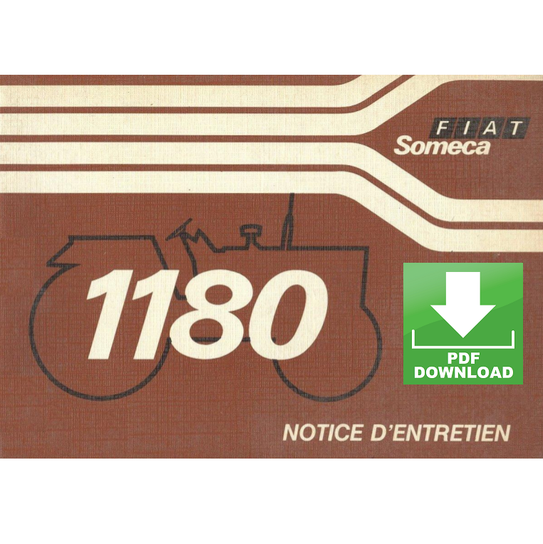 Trattore FIAT 1180 Manuale uso manutenzione Libretto istruzioni FRANCESE