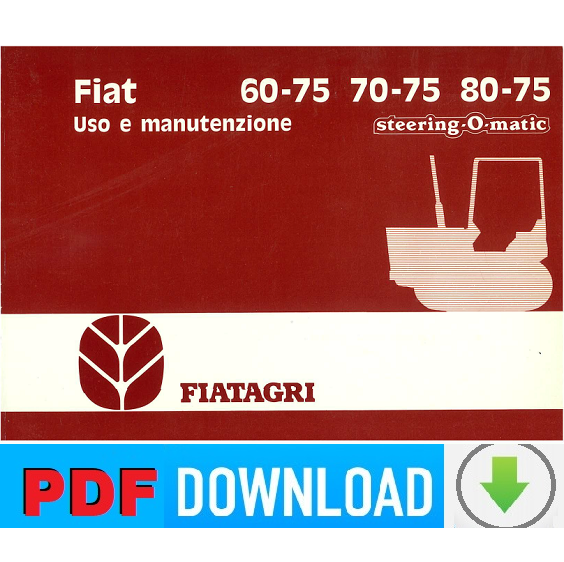 Trattore FIAT 60-75 Fiatagri Manuale uso manutenzione Libretto Istruzioni ITA