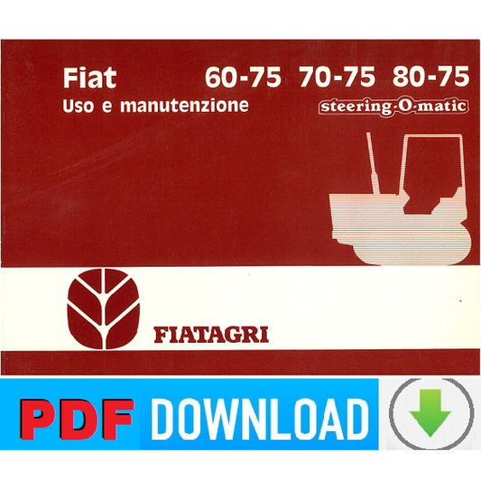 Trattore FIAT 60-75 Fiatagri Manuale uso manutenzione Libretto Istruzioni ITA