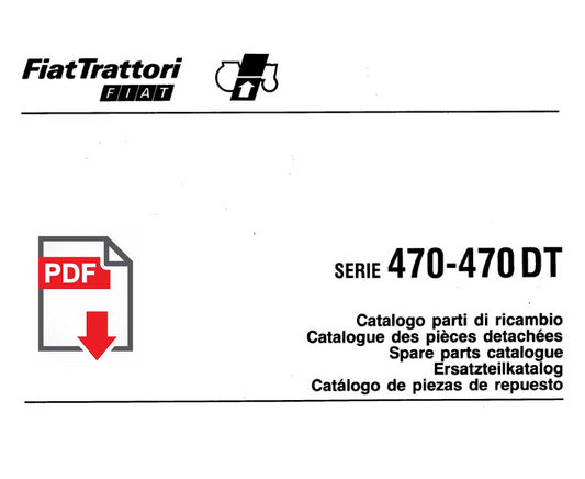 Catalogo ricambi trattore FIAT 470 DT libro Manuale parti esplosi SPARE PARTS