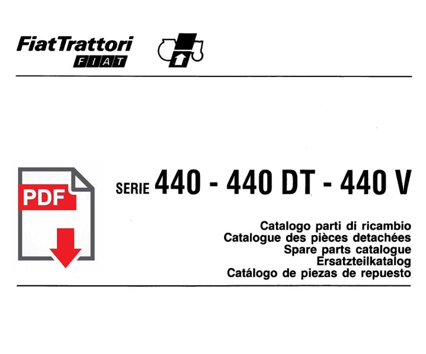 Catalogo ricambi trattore FIAT serie 440 DT V Manuale parti esplosi SPARE PARTS 