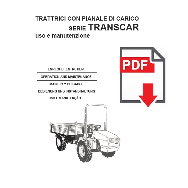 trattrice GOLDONI TRANSCAR W40 Manuale uso manutenzione Libretto istruzioni
