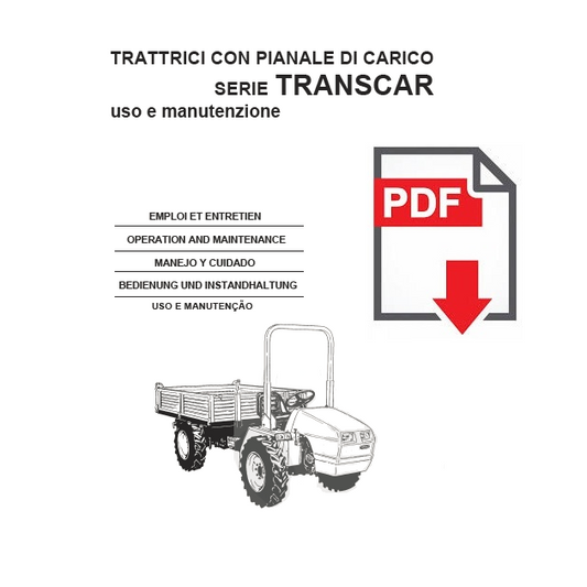 trattrice GOLDONI TRANSCAR W40 Manuale uso manutenzione Libretto istruzioni