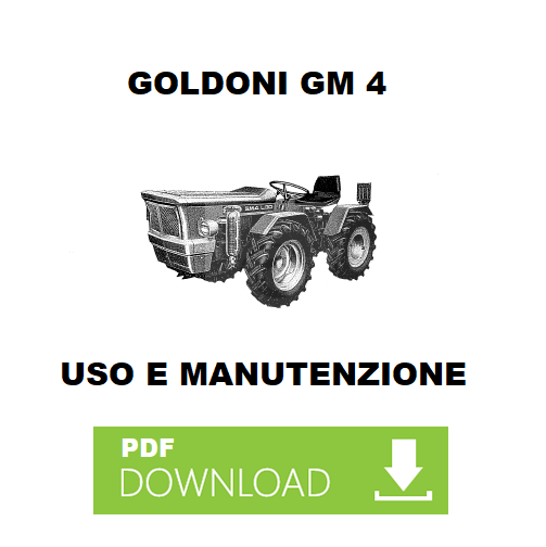 GOLDONI GM4 2a serie Manuale Uso Manutenzione libretto istruzioni trattrice 