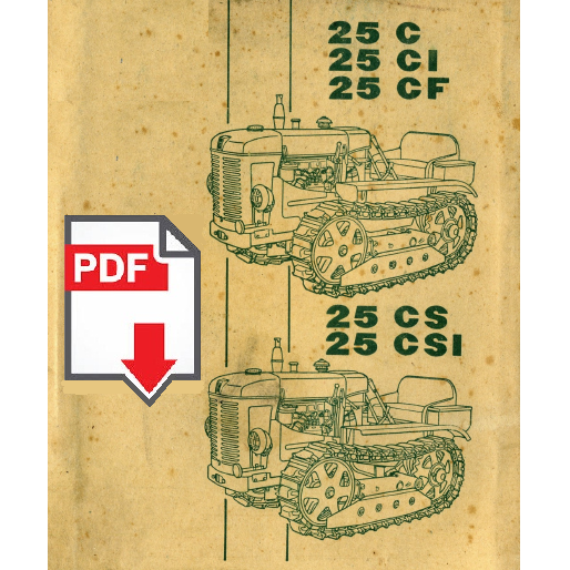 Trattore FIAT 25C CI CF CS CSI DIESEL Catalogo ricambi Manuale parti esplosi