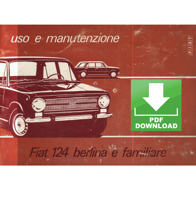 FIAT 124 Berlina familiare Manuale uso manutenzione Libretto istruzioni ITALIANO