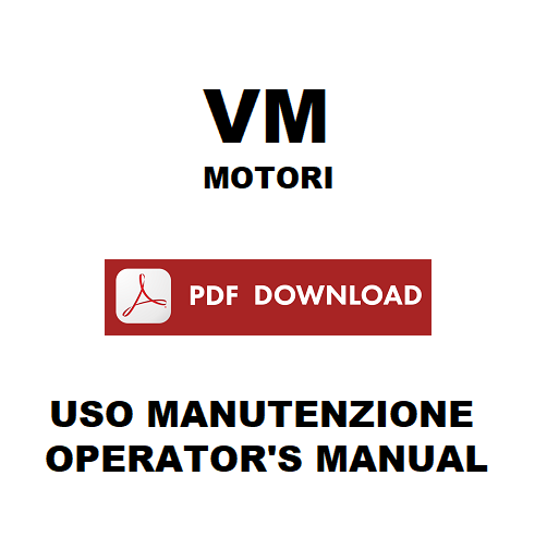 VM Motori D700-750 3-4-6 cilindri Manuale uso manutenzione Libretto Istruzioni