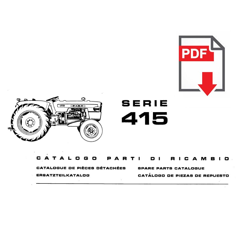 FIAT 415 Catalogo ricambi Manuale parti esplosi trattore SPARE PARTS BOOK