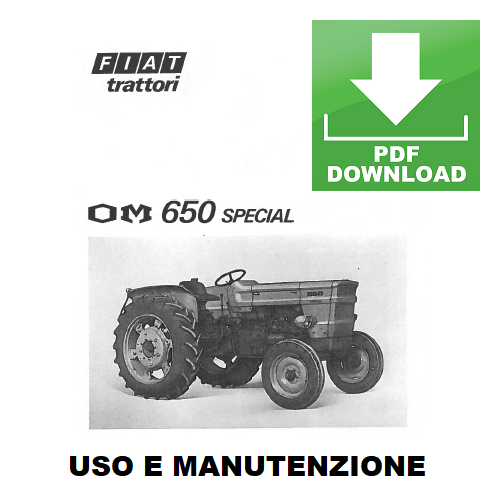 Trattore FIAT OM 650 Special Manuale uso manutenzione libretto istruzioni ITA