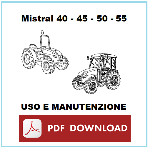 LANDINI Mistral 40 45 50 55 Manuale uso manutenzione libretto istruzioni ITA