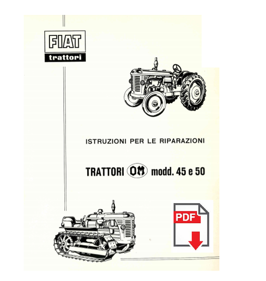 FIAT OM 45C 45CI 45R Manuale officina Istruzioni riparazione assistenza trattore