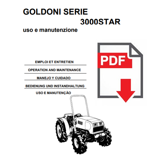 GOLDONI 3000 Star 3050 3060 3070 Manuale Uso Manutenzione libretto istruzioni 