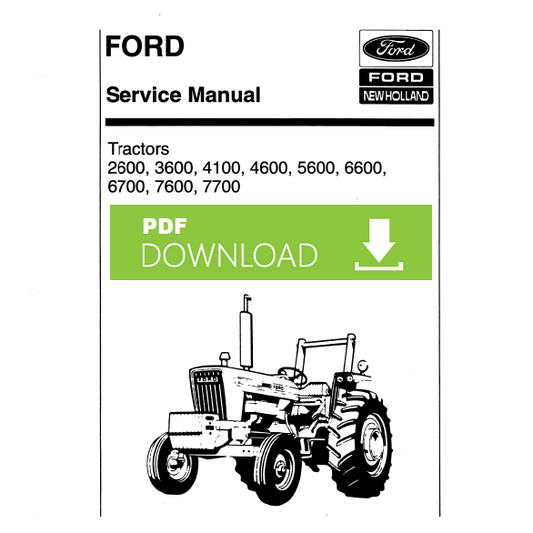 FORD Tractor 6600 6700 7600 7700 Workshop Service manual repair instructions ENG