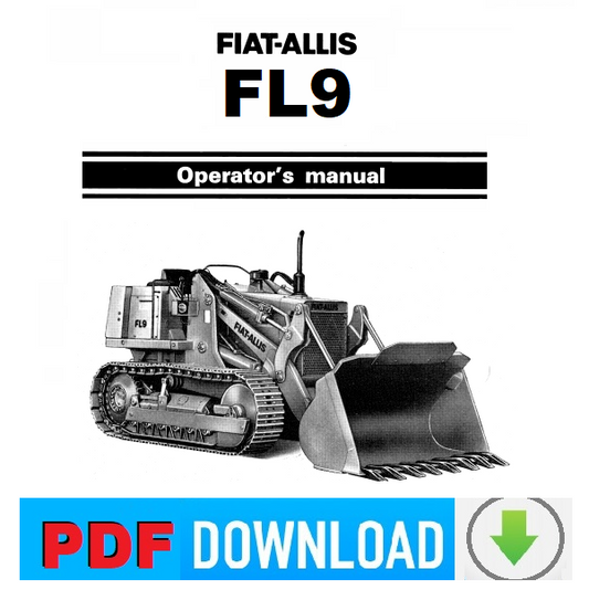 Fiat Allis FL9 Manuale Uso Manutenzione Libretto istruzioni Operator's manual