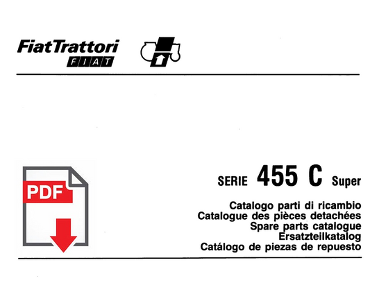 Catalogo ricambi trattore FIAT 455C SUPER manuale parti esplosi SPARE PARTS BOOK