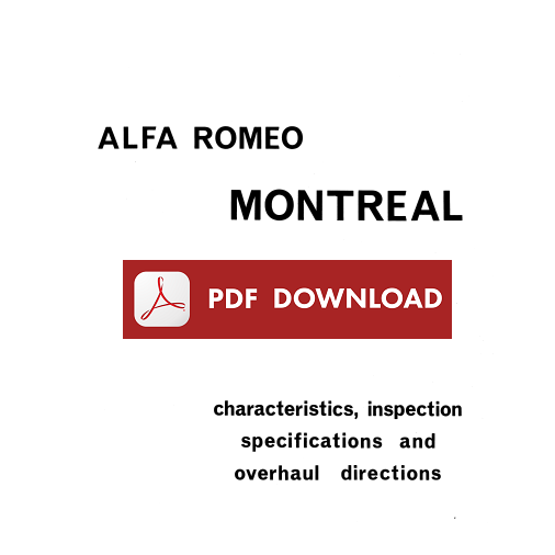 Alfa Romeo MONTREAL Workshop manual service Repair Instructions Manuale officina