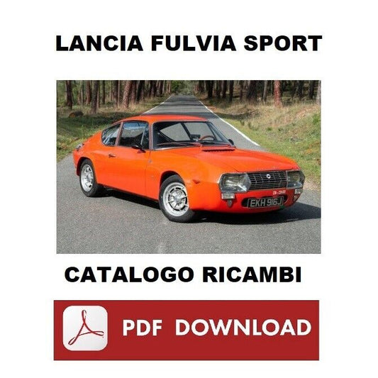 Lancia Fulvia Sport 2a serie Catalogo ricambi Manuale parti esplosi SPARE PARTS
